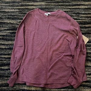 Vans burgundy, long sleeve T-shirt